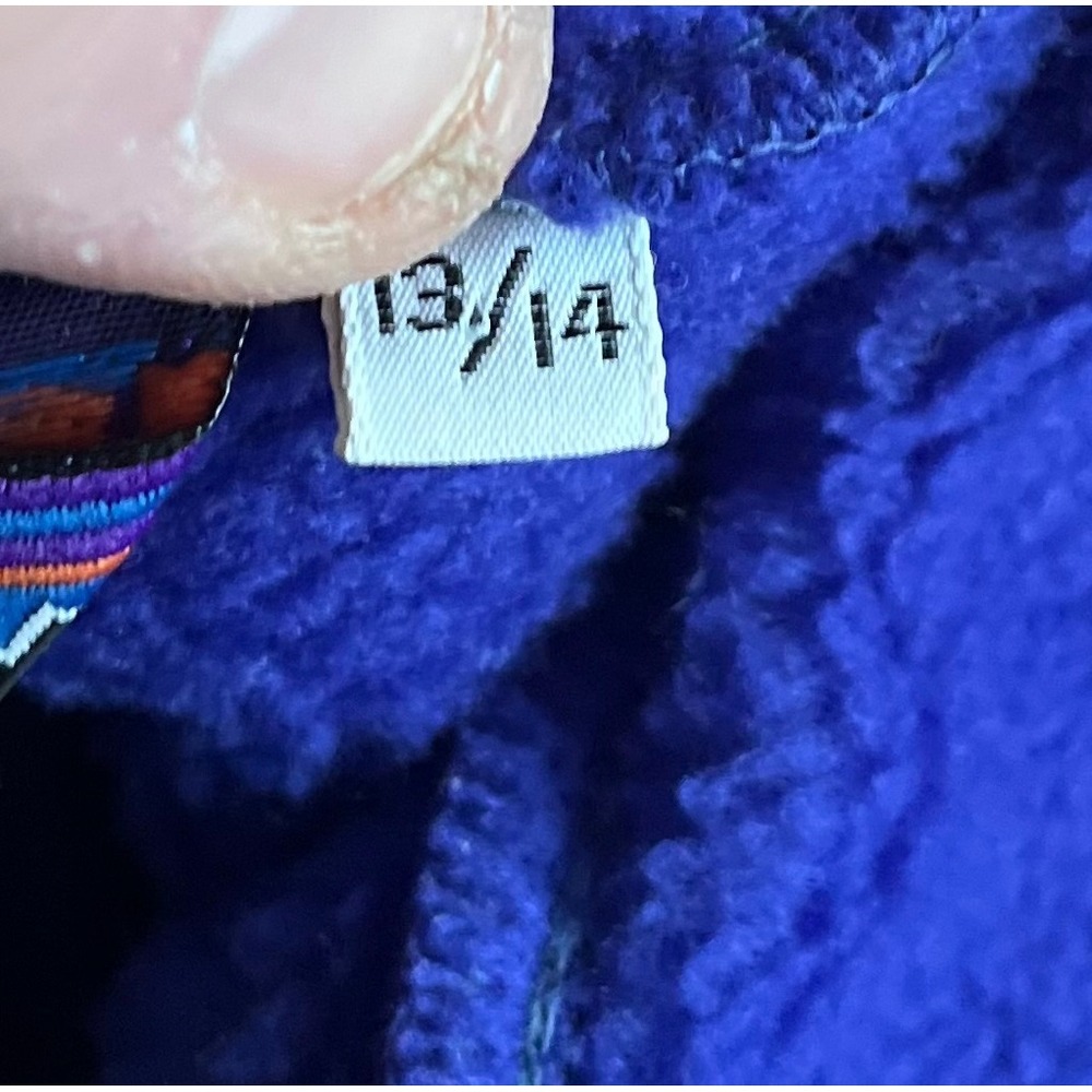 Vintage Patagonia Synchilla Fleece Jacket Mens 13/14 Blue Full Zip Made in USA - Picture 5 of 9
